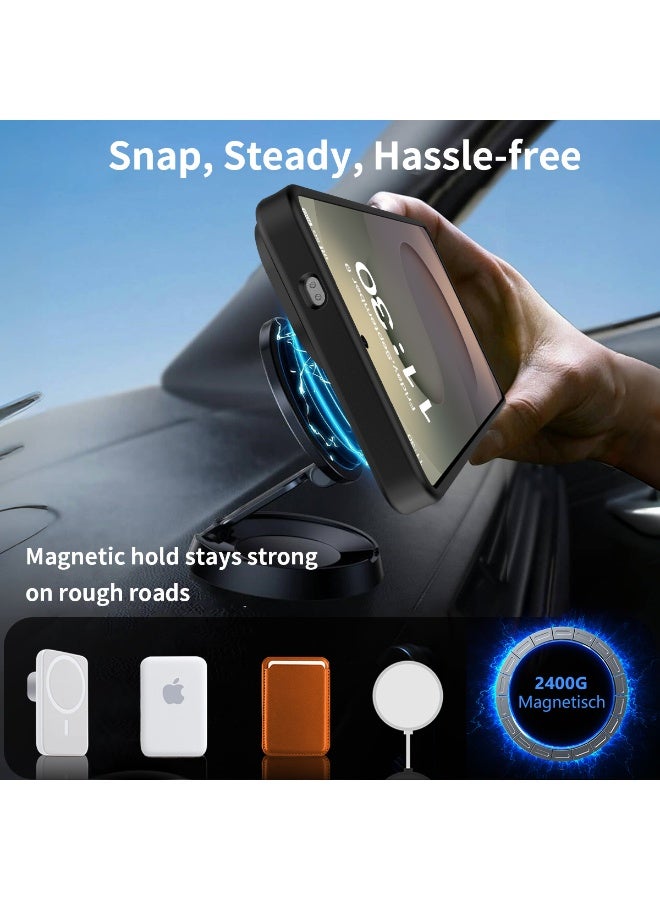 Samsung S26 Ultra MagSafe Case, Magnetic Cover with Hidden Stand, Shockproof Phone Case, Galaxy S26 Ultra 5G (Black) Matte Stand Slim Back Military-Grade Protective Case - Image 5